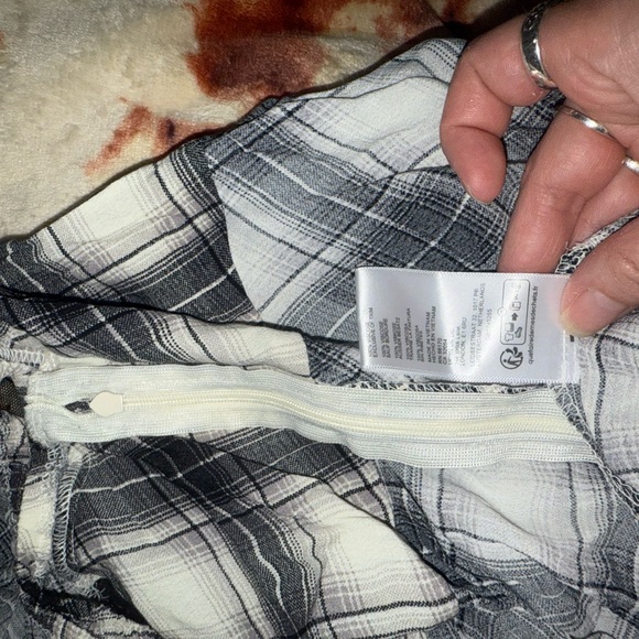 Kimchi Blue Black and White Plaid Top - Picture 4 of 4